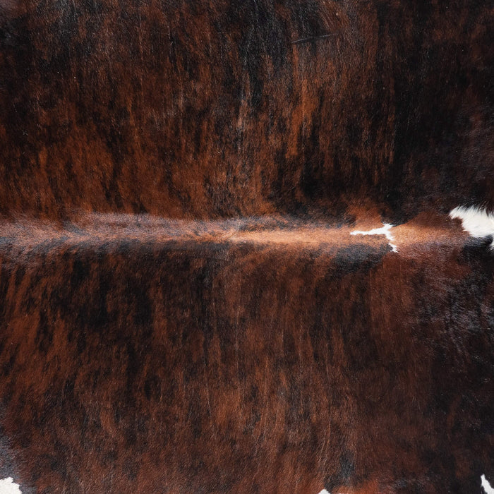 Brazilian Brindle White Belly Cowhide Rug Size 7'11" L x 5'11" W 8971