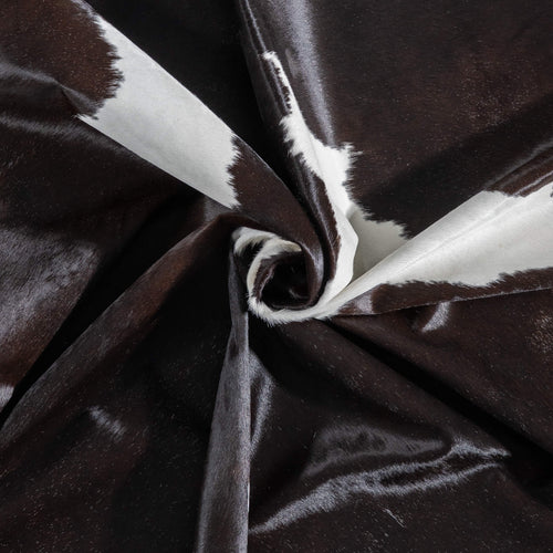Brazilian Chocolate and White Cowhide Rug Size 8'5" L x 6'11" W 8989