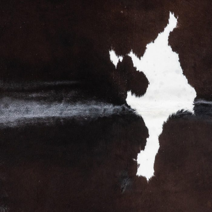 Brazilian Chocolate and White Cowhide Rug Size 7'11" L x 6'4" W 8997