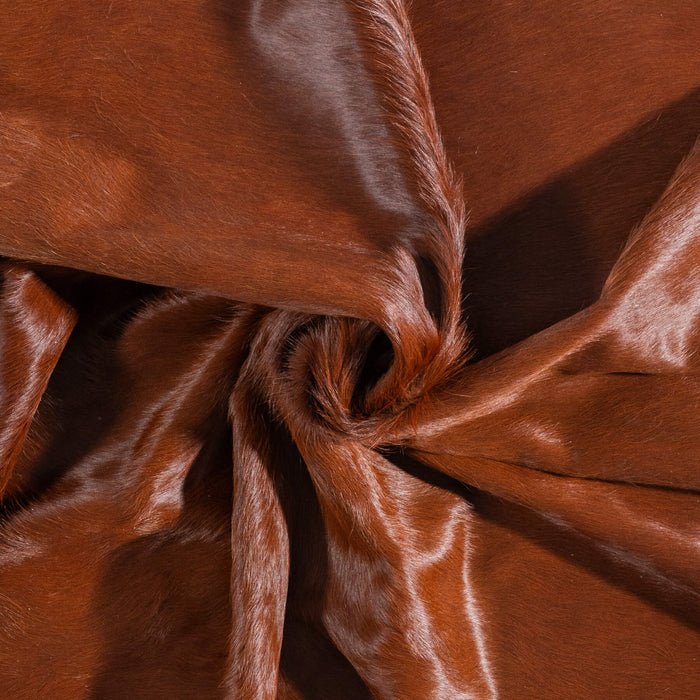 Brazilian Brown Cowhide Rug Size 7'3" L x 6'9" W 9009