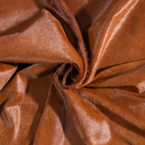 Brazilian Brown Cowhide Rug Size 6'9" L x 5'7" W 9016