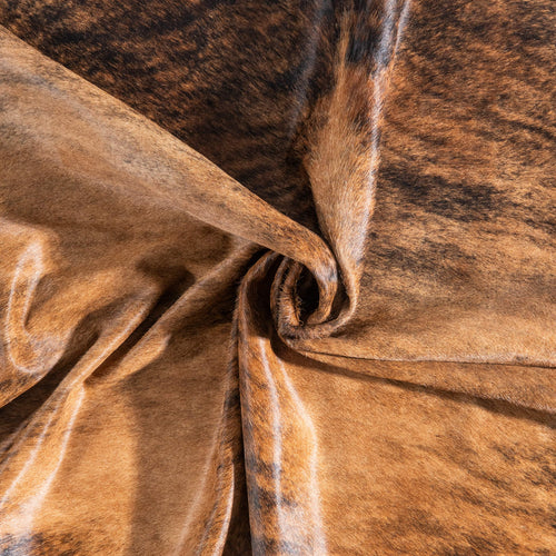 Brazilian Brindle Cowhide Rug Size 6'5" L x 5'1" W 9029