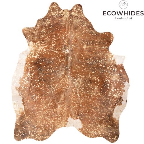 Brazilian Gold Metallic Cowhide Rug Size 7'6" L x 5'8" W 9032