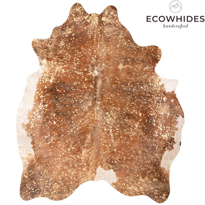 Brazilian Gold Metallic Cowhide Rug Size 7'6" L x 5'8" W 9032