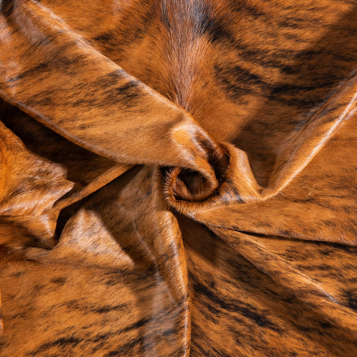 Brazilian Brindle Cowhide Rug Size 6'9" L x 6'4" W 9034