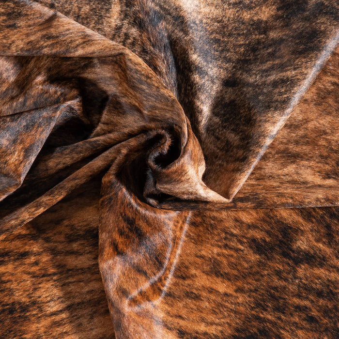 Brazilian Brindle Cowhide Rug Size 6'11" L x 5'11" W 9039