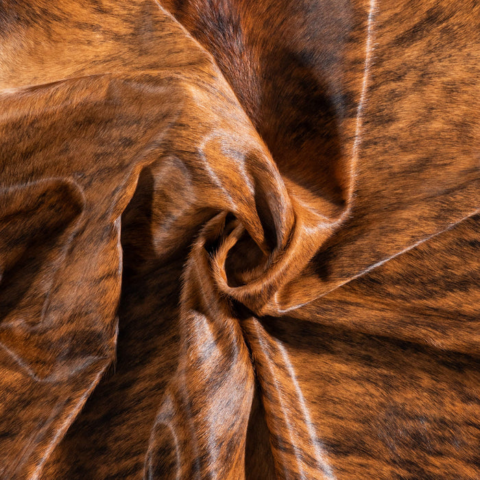 Brazilian Brindle Cowhide Rug Size 6'10" L x 6'7" W 9046