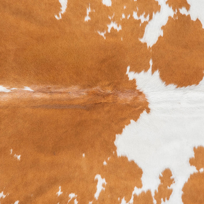 Brazilian Brown and White Cowhide Rug Size 7'9" L x 6'6" W 9070