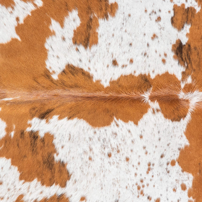 Brazilian Brown and White Cowhide Rug Size 7'.5" L x 6'2" W 9079