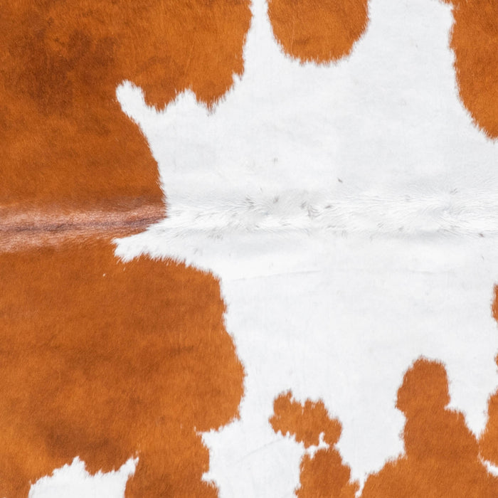 Brazilian Brown and White Cowhide Rug Size 6'6" L x 5'4" W 9082