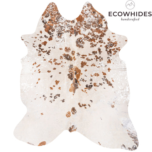 Brazilian Silver Metallic Cowhide Rug Size 7'4" L x 6'1" W 9088