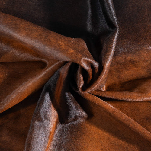 Brazilian Mahogany Cowhide Rug Size 7'2" L x 6'3" W 9091