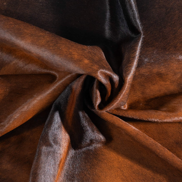 Brazilian Mahogany Cowhide Rug Size 7'2" L x 6'3" W 9091