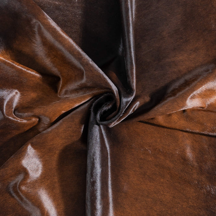 Brazilian Mahogany Cowhide Rug Size 7'1" L x 6'8" W 9092
