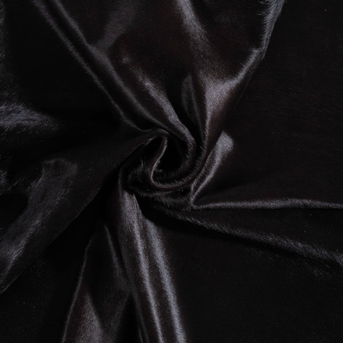 Brazilian Solid Black Cowhide Rug Size 7'3" L x 6'8" W 9104