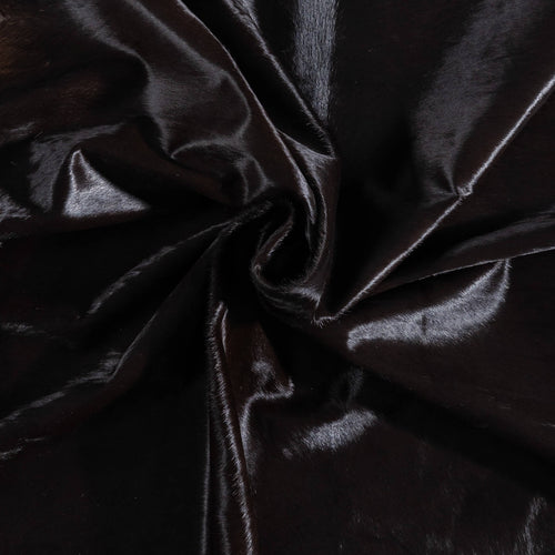 Brazilian Solid Black Cowhide Rug Size 7'1" L x 6'6" W 9107