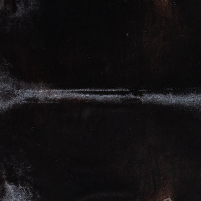 Brazilian Solid Black Cowhide Rug Size 7'3" L x 6'11" W 9108