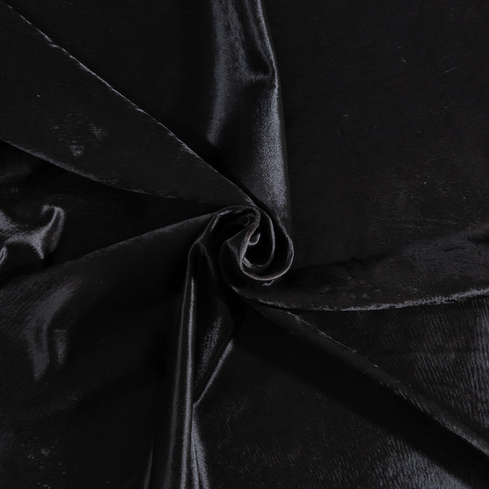 Brazilian Solid Black Cowhide Rug Size 7'3" L x 6'8" W 9111