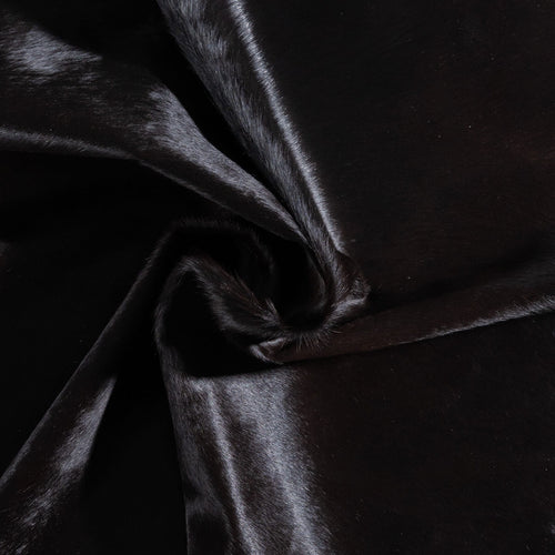 Brazilian Solid Black Cowhide Rug Size 7'1" L x 6'3" W 9112