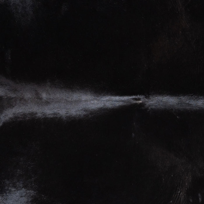 Brazilian Solid Black Cowhide Rug Size 7'6" L x 6'7" W 9113