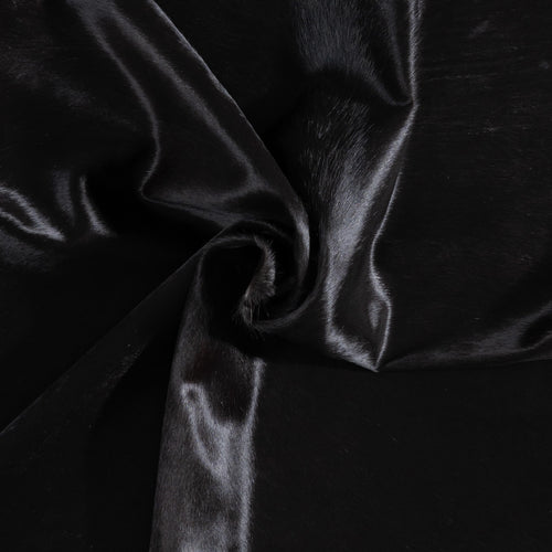 Brazilian Solid Black Cowhide Rug Size 7'6" L x 6'7" W 9113