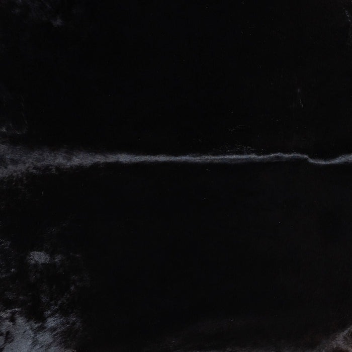 Brazilian Solid Black Cowhide Rug Size 7'1" L x 6'11" W 9114