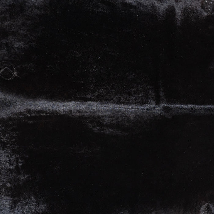 Brazilian Solid Black Cowhide Rug Size 7'1" L x 6'4" W 9115