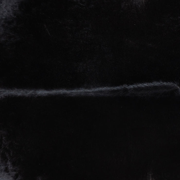 Brazilian Solid Black Cowhide Rug Size 7'10" L x 6'9" W 9117
