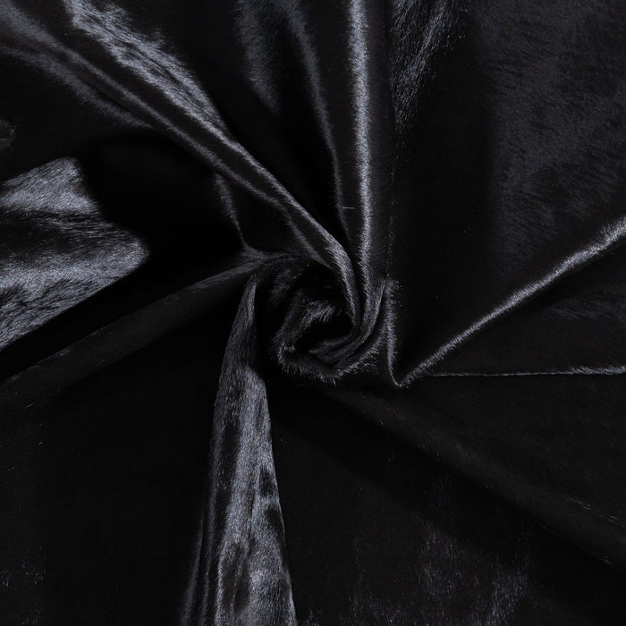Brazilian Solid Black Cowhide Rug Size 6'5" L x 6'0" W 9119