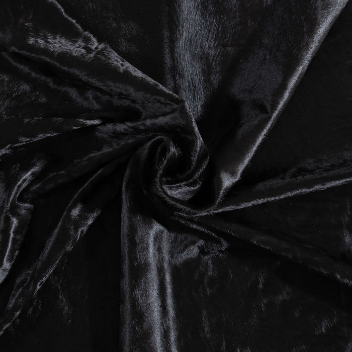 Brazilian Solid Black Cowhide Rug Size 6'11" L x 6'1" W 9120
