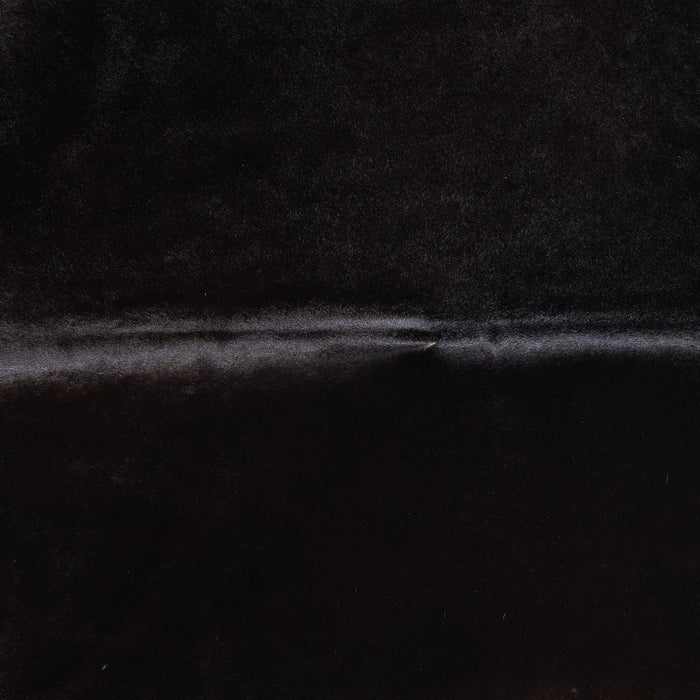 Brazilian Solid Black Cowhide Rug Size 6'8" L x 5'8" W 9123