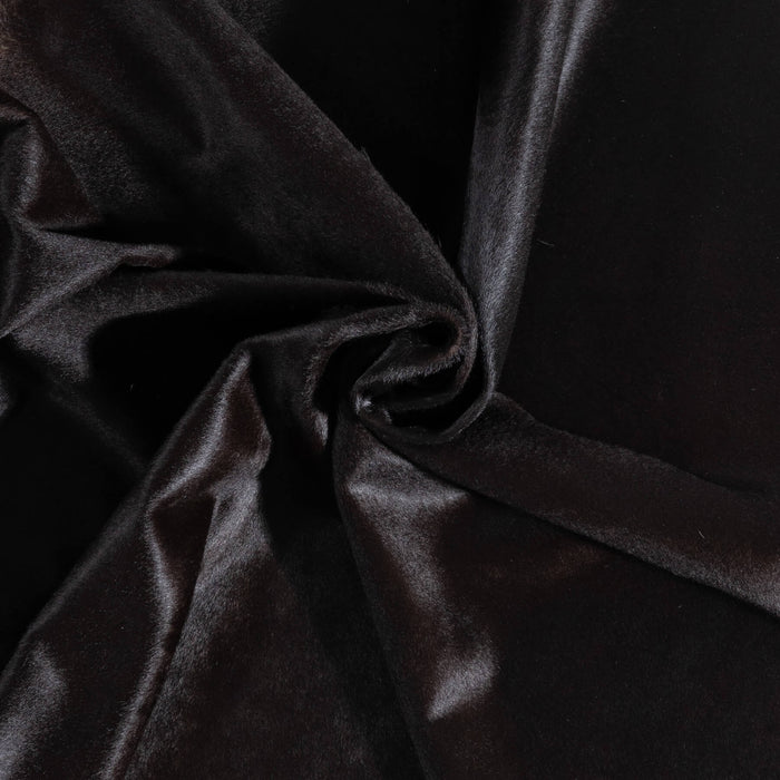 Brazilian Solid Black Cowhide Rug Size 6'8" L x 5'8" W 9123