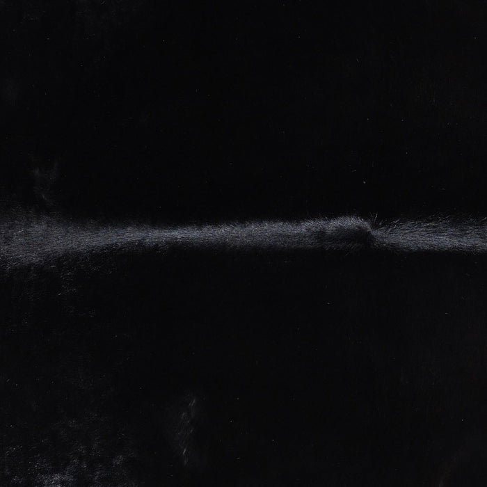 Brazilian Solid Black Cowhide Rug Size 6'3" L x 7'0" W 9124
