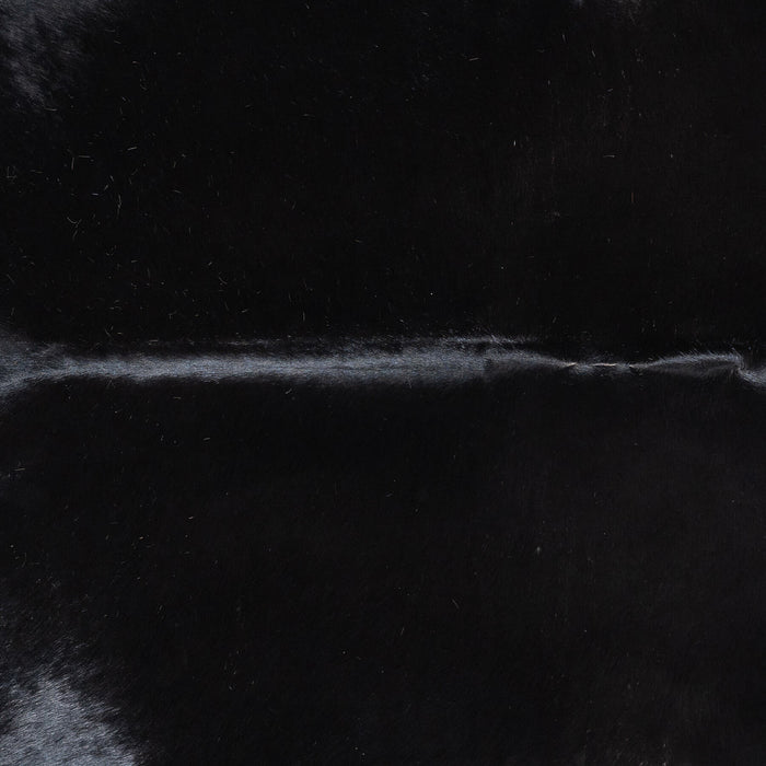 Brazilian Solid Black Cowhide Rug Size 7'2" L x 6'4" W 9127