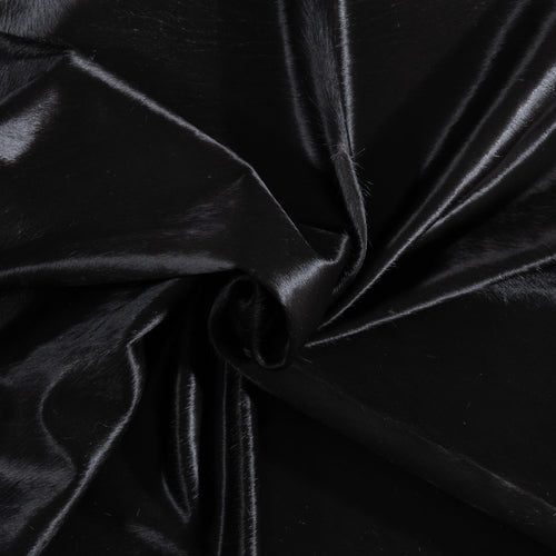 Brazilian Solid Black Cowhide Rug Size 7'2" L x 6'4" W 9127