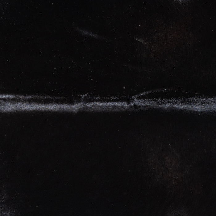 Brazilian Solid Black Cowhide Rug Size 6'9" L x 6'11" W 9130