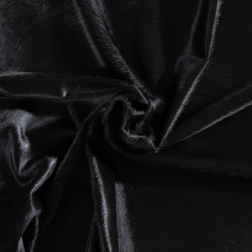 Brazilian Solid Black Cowhide Rug Size 6'9" L x 6'11" W 9130