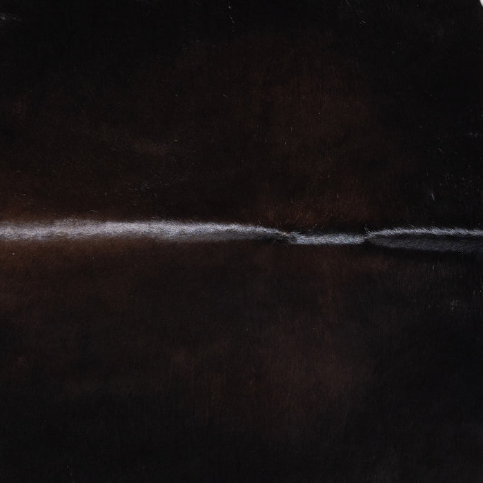 Brazilian Solid Black Cowhide Rug Size 6'6" L x 5'10" W 9132