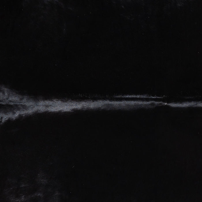 Brazilian Solid Black Cowhide Rug Size 6'10" L x 6'3" W 9135