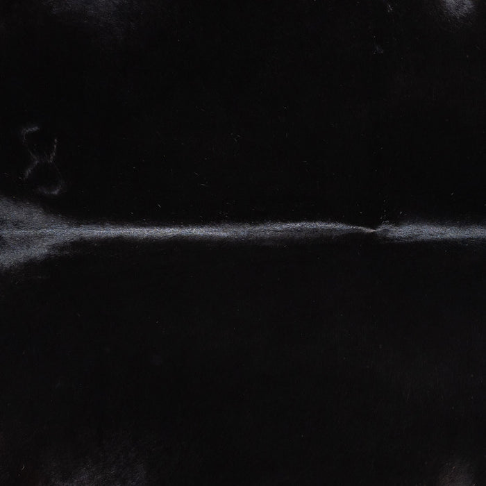 Brazilian Solid Black Cowhide Rug Size 7'0" L x 6'3" W 9136