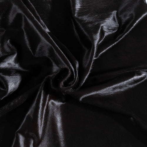 Brazilian Solid Black Cowhide Rug Size 6'8" L x 6'7" W 9137