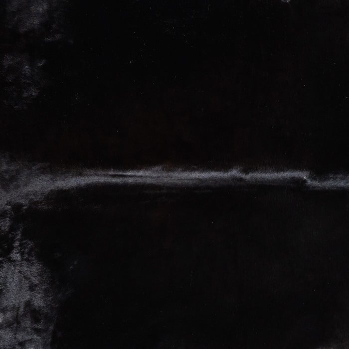 Brazilian Solid Black Cowhide Rug Size 7'11" L x 7'1" W 9139