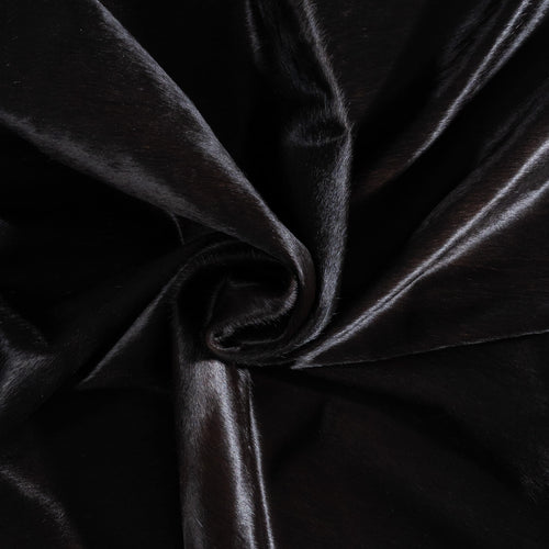 Brazilian Solid Black Cowhide Rug Size 7'10" L x 7'3" W 9143