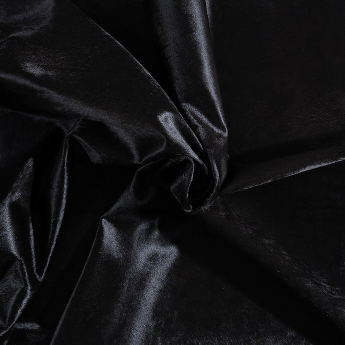Brazilian Solid Black Cowhide Rug Size 7'9" L x 7'1" W 9144