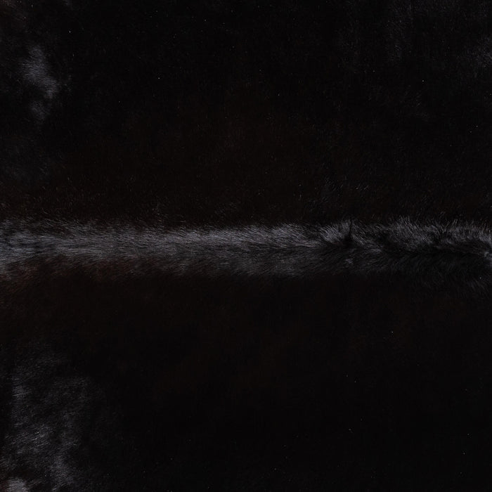Brazilian Solid Black Cowhide Rug Size 7'7" L x 7'5" W 9147