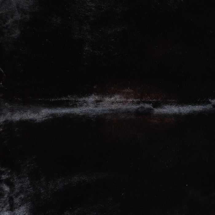 Brazilian Solid Black Cowhide Rug Size 7'11" L x 6'6" W 9148