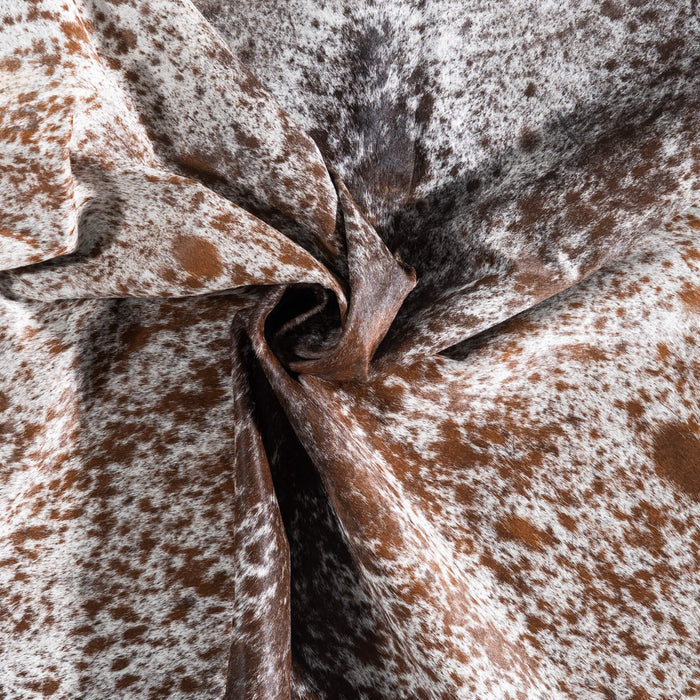 Brazilian Brown Salt and Pepper Cowhide Rug Size 6'10" L x 5'7" W 9155