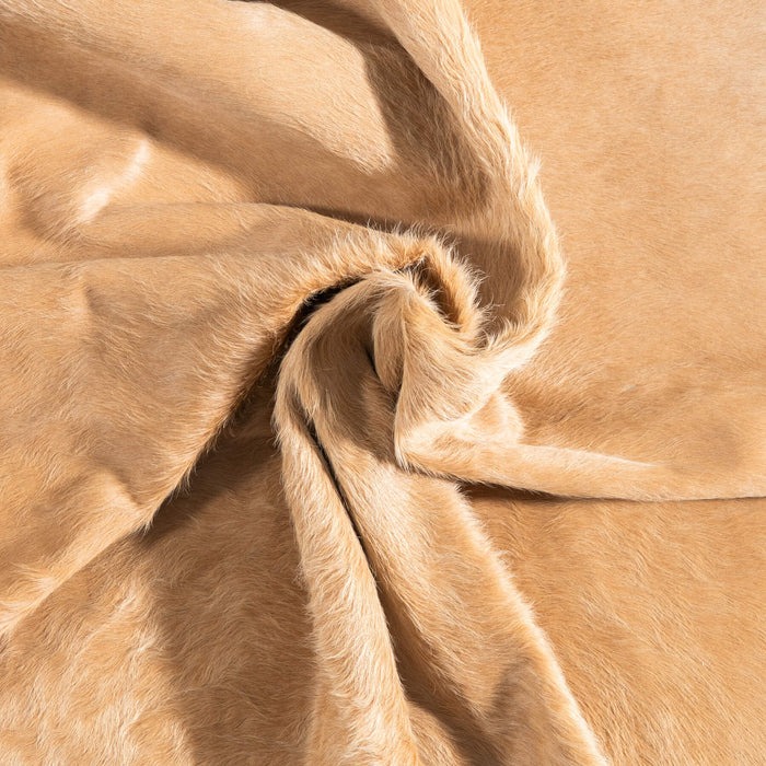 Brazilian Beige Cowhide Rug Size 7'2" L x 6'7" W 9174