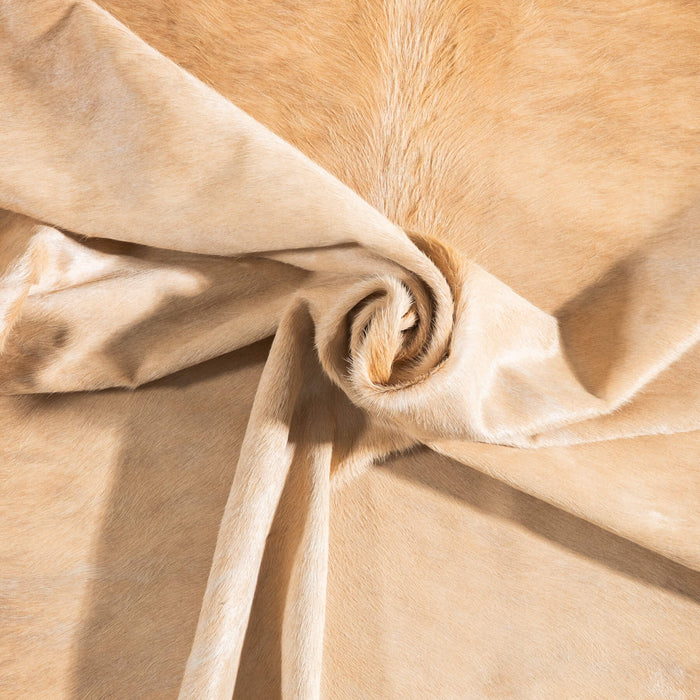 Brazilian Beige Cowhide Rug Size 7'1" L x 5'11" W 9177
