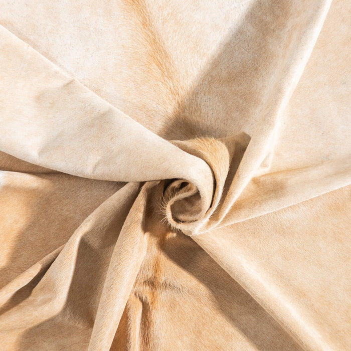 Brazilian Beige Cowhide Rug Size 7'9" L x 7'4" W 9183